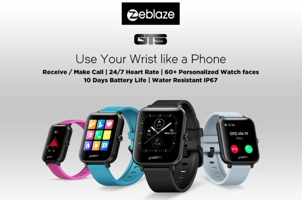 Смарт часовник Zeblaze GTS с функция за говорене по телефона.